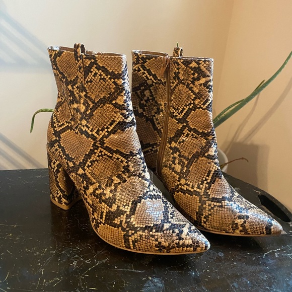 Snake Print Booties - Picture 2 of 4